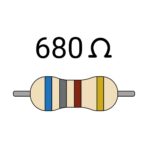 680 ohm, 1/4W Carbon Film Resistor - Image 2