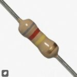 820 Kilo ohm, 1/4W Carbon Film Resistor